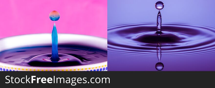 Collage Of Liquid Drop Art