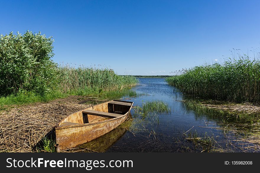 Waterway, Water, Reflection, Wetland