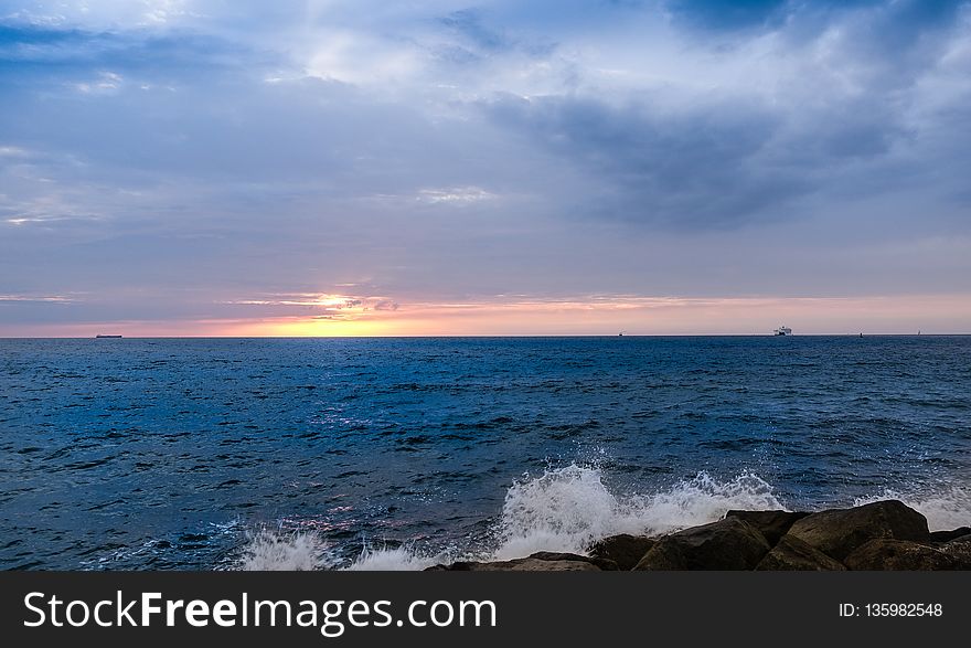 Sea, Sky, Horizon, Ocean