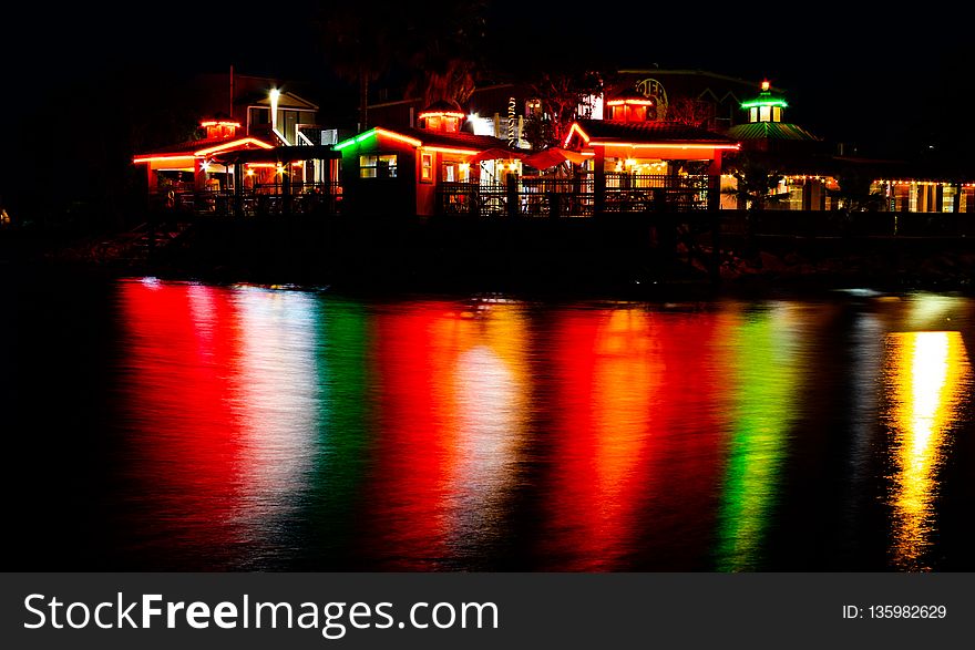 Reflection, Night, Body Of Water, Water