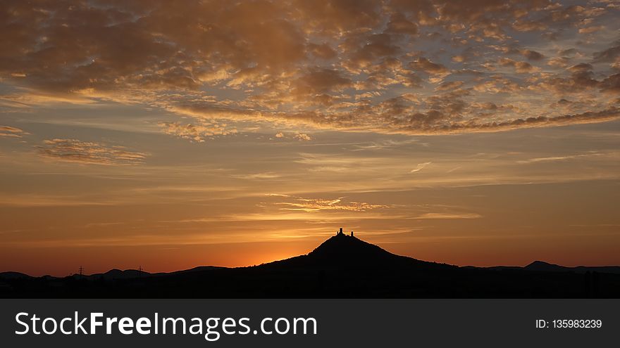 Sky, Afterglow, Horizon, Sunrise