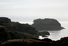 The Pink Granite Coast In Bretagne Royalty Free Stock Photography The Pink Granite Coast In Bretagne Royalty Free Stock Photography