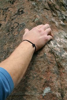 Climber Detail Hand Royalty Free Stock Image