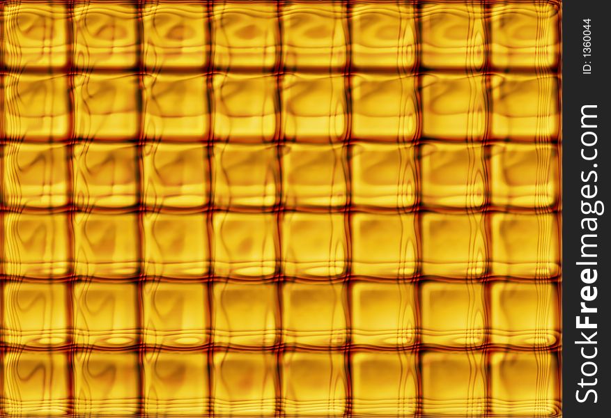 Golden brick generated by computer. Golden brick generated by computer