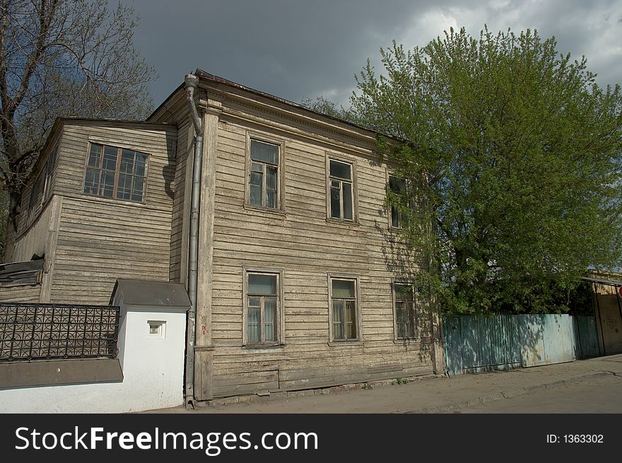 Old city house in a sunlight