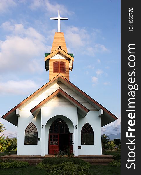 Small church in a countryside setting. Small church in a countryside setting
