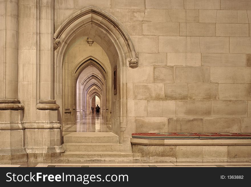 Archway inside the Washington National Cathedral