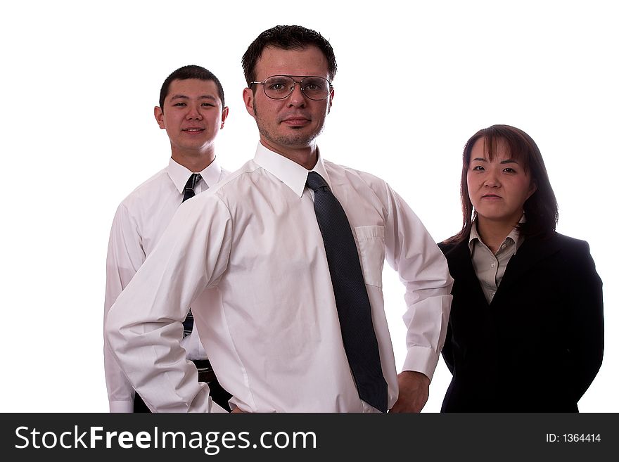 American and asian business people isolated. American and asian business people isolated