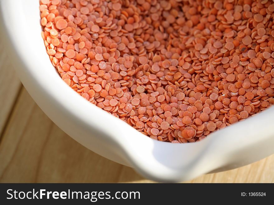 Close up of red lentils. Close up of red lentils