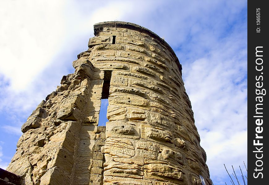 Tower of a ruined castle. Tower of a ruined castle