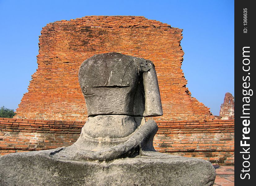 Statue at the Ancient capital of Thailand