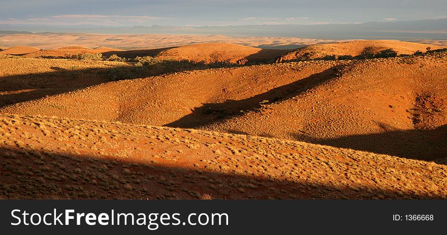 Dry mountain landscape in the Flinders Ranges of Australia