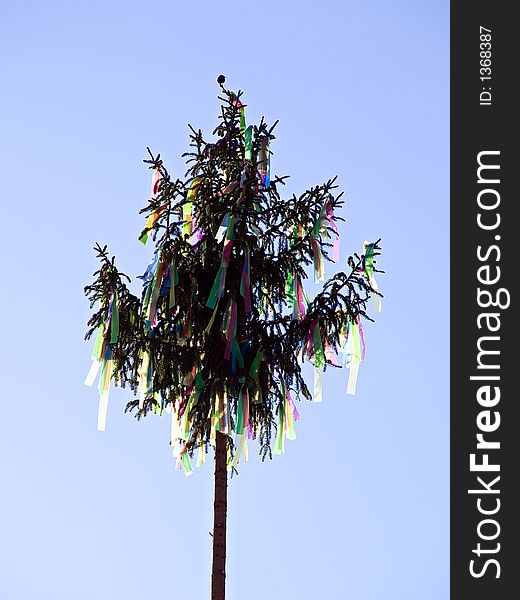 Maypole or country fair tree