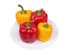 Multi-coloured Pepper On A Plate Stock Photography Multi-coloured Pepper On A Plate Stock Photography