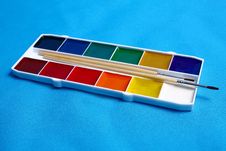 Paints And Brush For Drawing Royalty Free Stock Photography Paints And Brush For Drawing Royalty Free Stock Photography