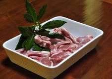 Lamb Chops With Bay Leaves Stock Photo