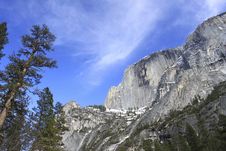 Half Dome From Mirror Lake Royalty Free Stock Photos