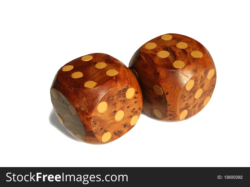 A winning position on the wooden dice. A winning position on the wooden dice.