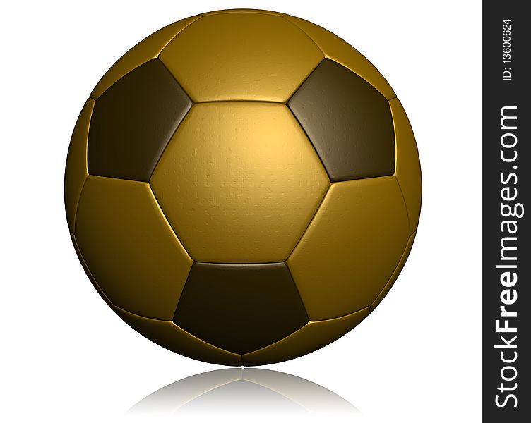 Golden leather football