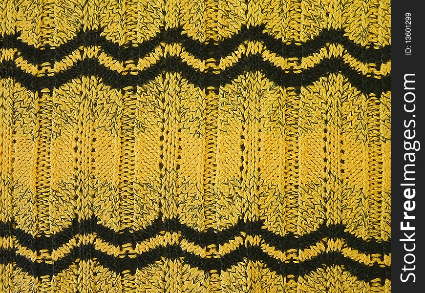 Yellow knitting abstract texture suitable as background. Yellow knitting abstract texture suitable as background