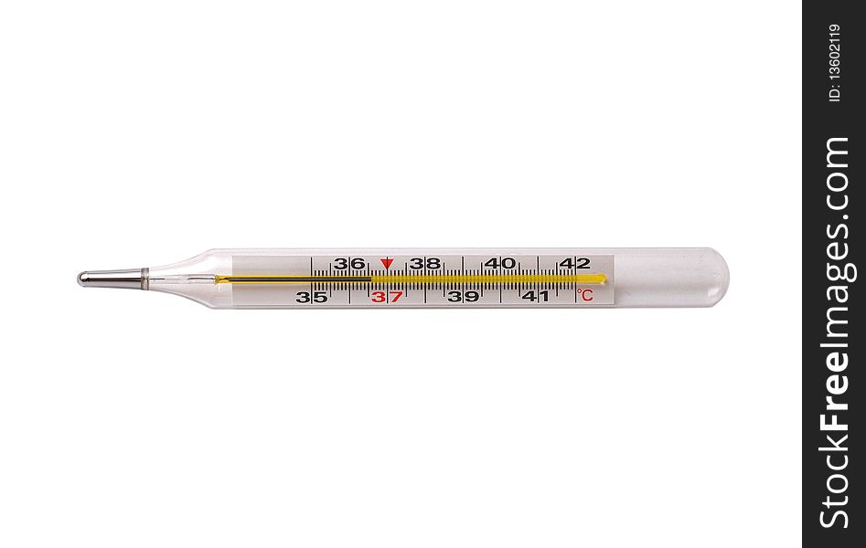 Medical Thermometer isolated on a white background.