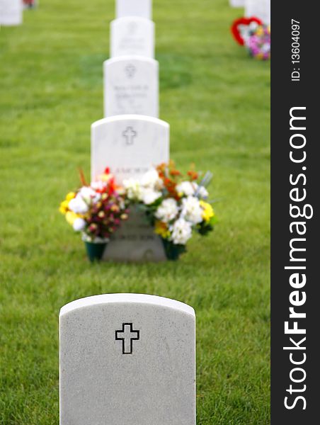 Headstones in Military Cemetery