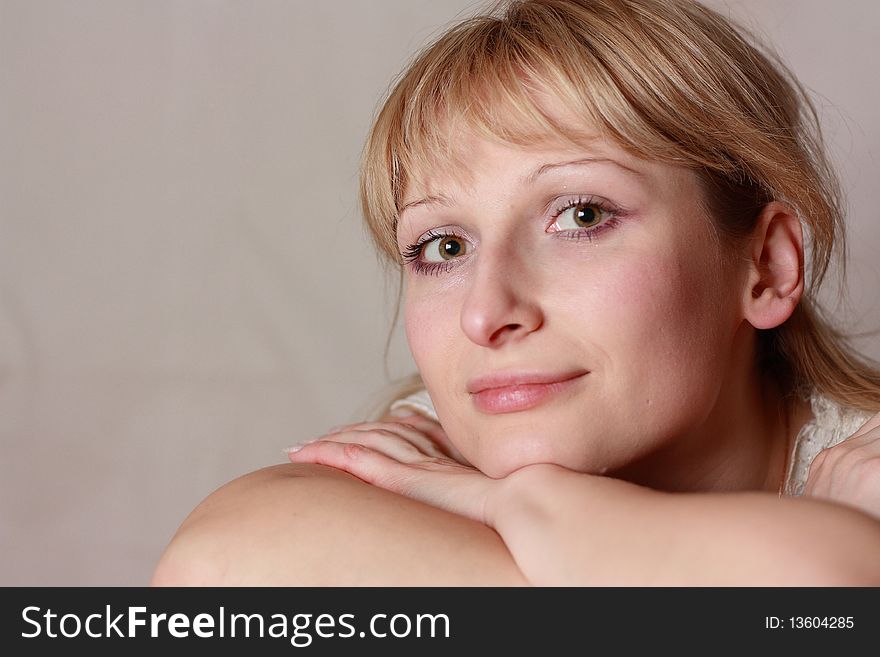 Head shot of smiling woman