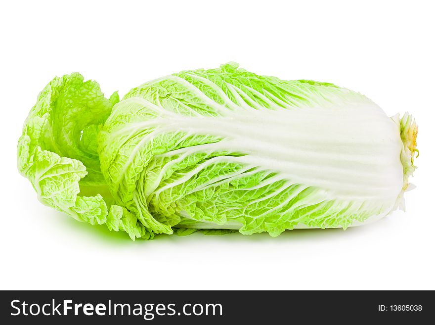 Chinese cabbage salad isolated on white background