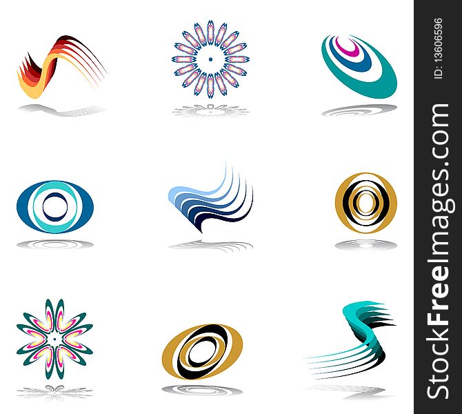 Design elements set. Abstract icons. Vector illustration.