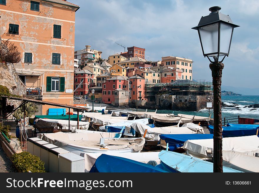 Boccadasse is one of the most scenic locations in Genoa, where it remained unchanged atmosphere of the ancient village of the past. Boccadasse is one of the most scenic locations in Genoa, where it remained unchanged atmosphere of the ancient village of the past