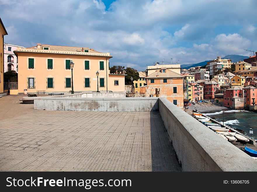 Boccadasse is one of the most scenic locations in Genoa, where it remained unchanged atmosphere of the ancient village of the past. Boccadasse is one of the most scenic locations in Genoa, where it remained unchanged atmosphere of the ancient village of the past