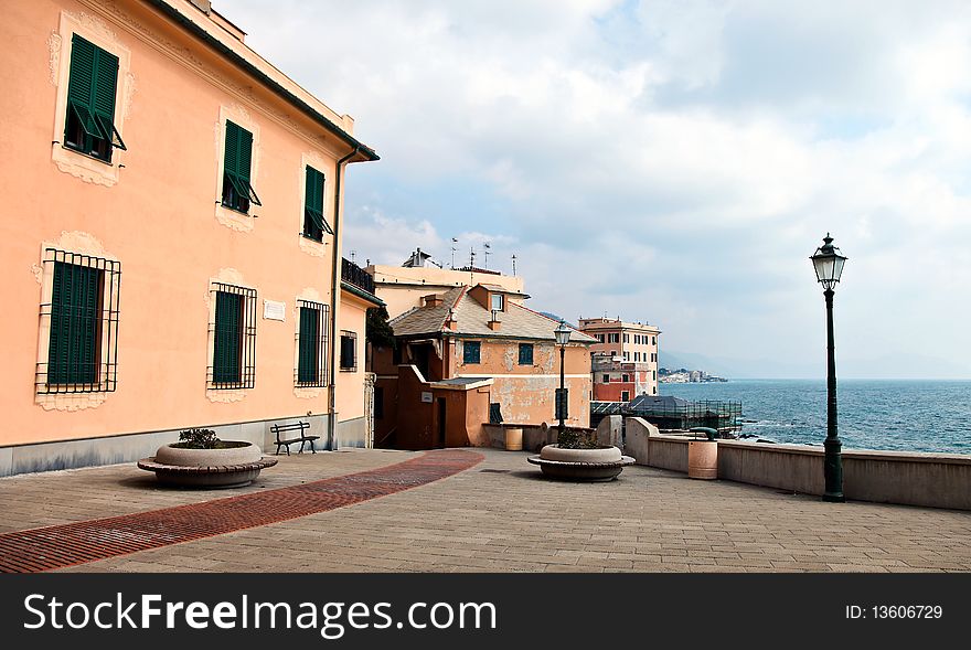 Boccadasse is one of the most scenic locations in Genoa, where it remained unchanged atmosphere of the ancient village of the past. Boccadasse is one of the most scenic locations in Genoa, where it remained unchanged atmosphere of the ancient village of the past