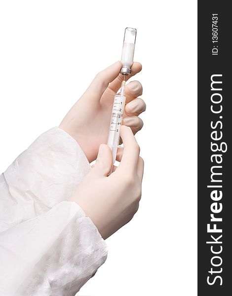 Syringe In Hands