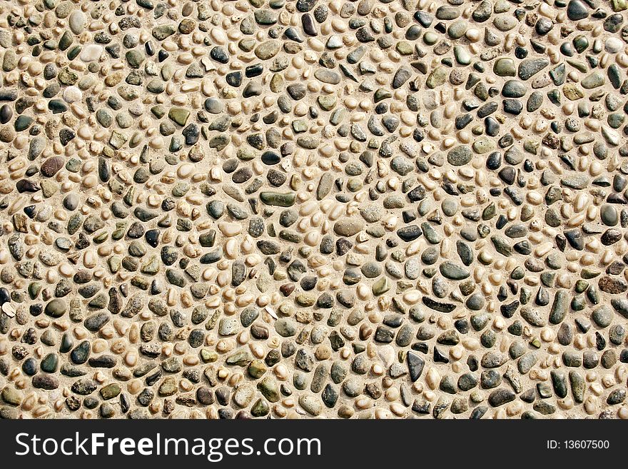 Cobblestone Wall Along the Street in Daegu Korea. Cobblestone Wall Along the Street in Daegu Korea