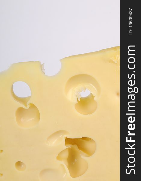 Close up with cheese texture studio isolated. Close up with cheese texture studio isolated