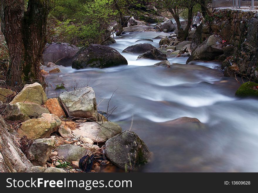 It is the stream in the valley ,very beautiful