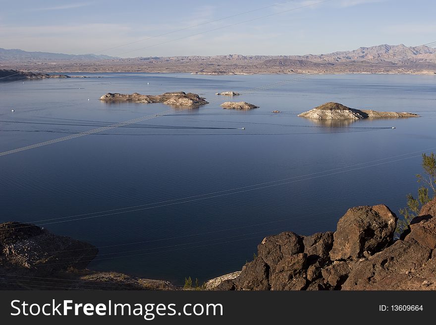 Lake Powell as soon from the Hoover Dam