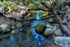 The Life Around The River In Seven Springs Park In Rhodes Royalty Free Stock Photography