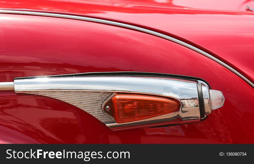 Motor Vehicle, Car, Red, Automotive Lighting