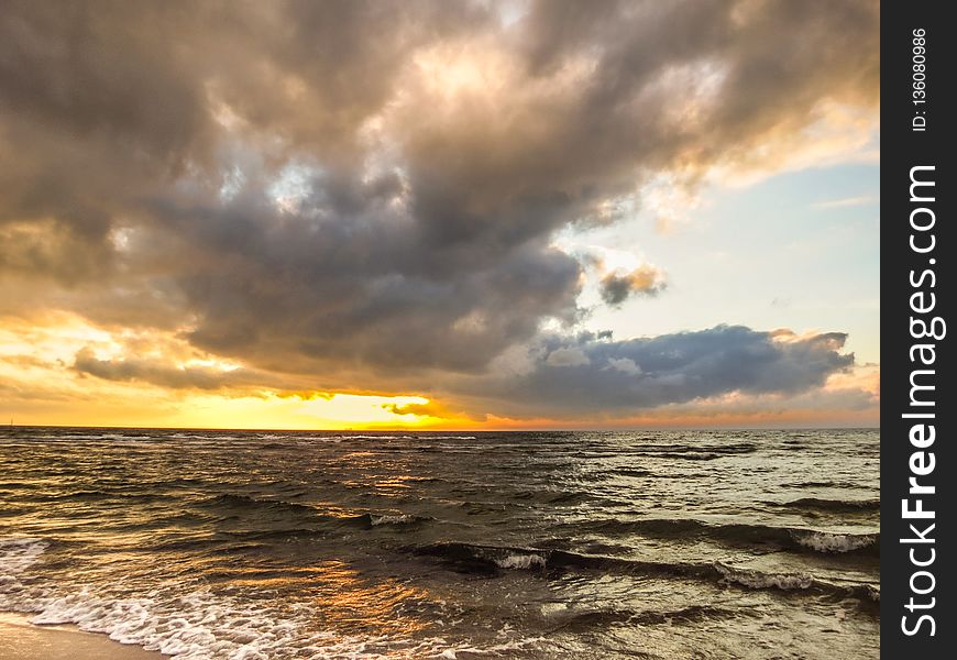 Sea, Sky, Horizon, Cloud