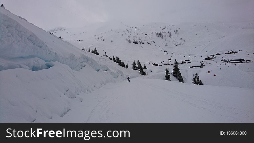 Snow, Winter, Mountainous Landforms, Mountain Range