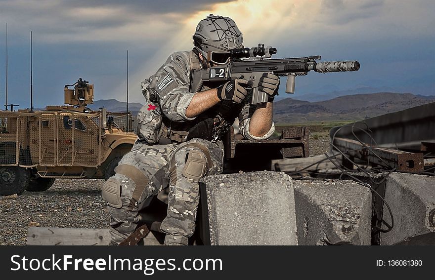 Soldier, Military, Army, Firearm