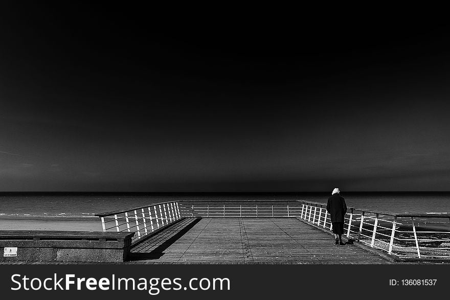 Black And White, Horizon, Monochrome Photography, Sky