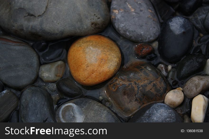 Pebble, Rock, Material, Gravel