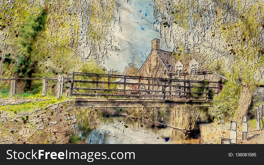 Water, Tree, Reflection, Village