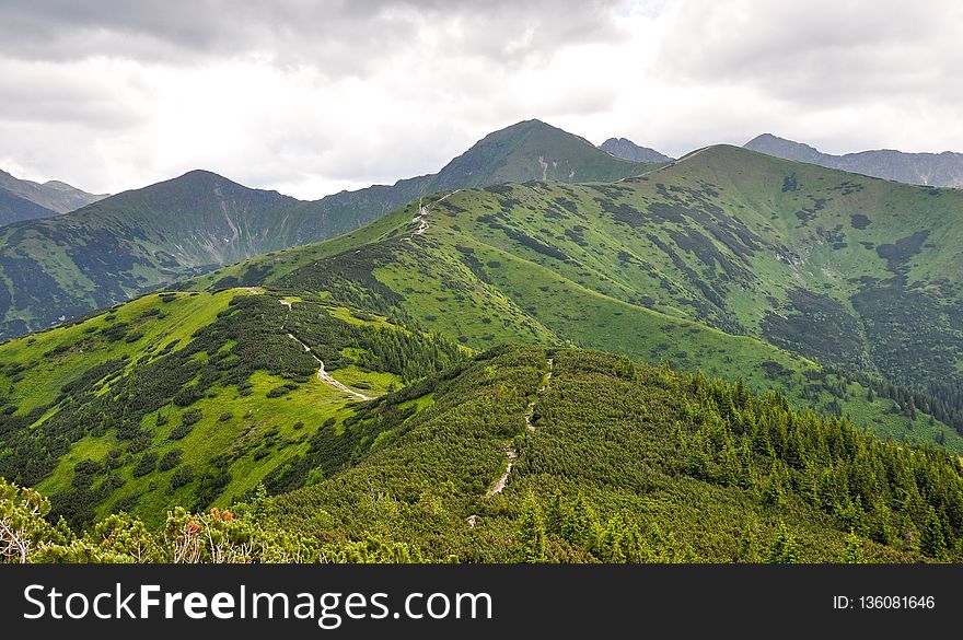 Highland, Vegetation, Ridge, Mountain