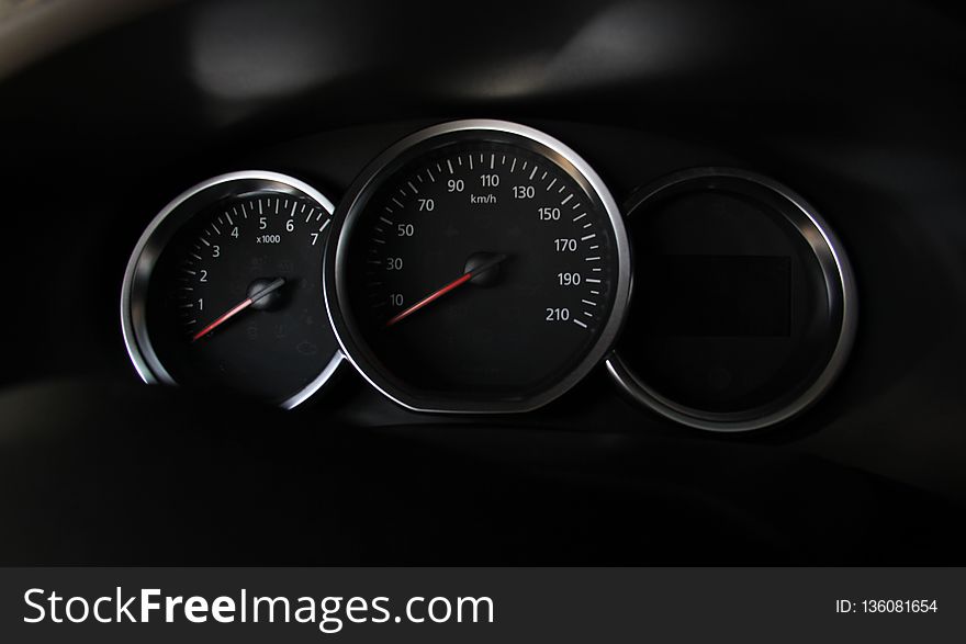 Motor Vehicle, Car, Gauge, Speedometer