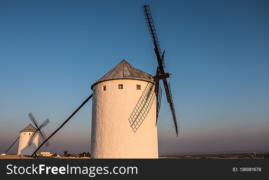 Windmill, Mill, Sky, Building