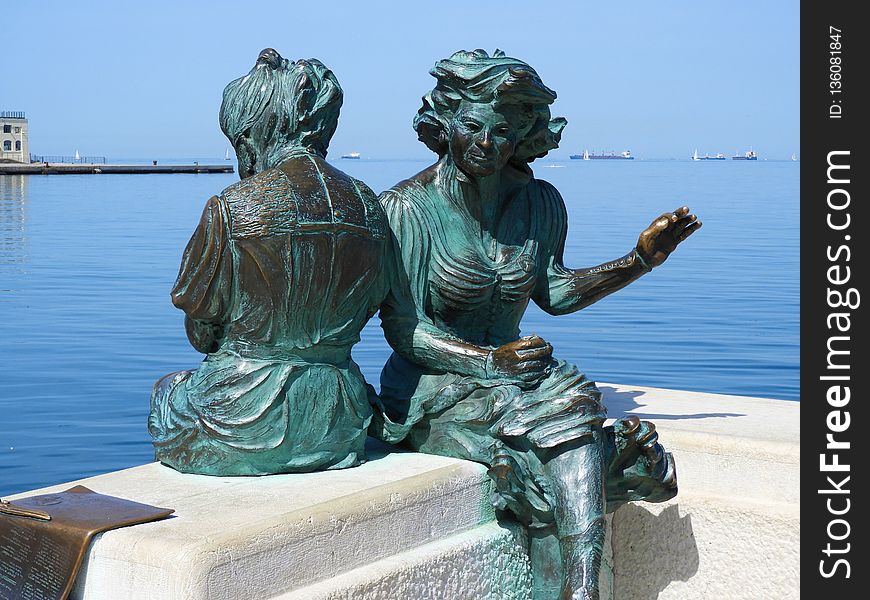 Statue, Sculpture, Monument, Water