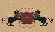 Background With Heraldic Lions Royalty Free Stock Images Background With Heraldic Lions Royalty Free Stock Images